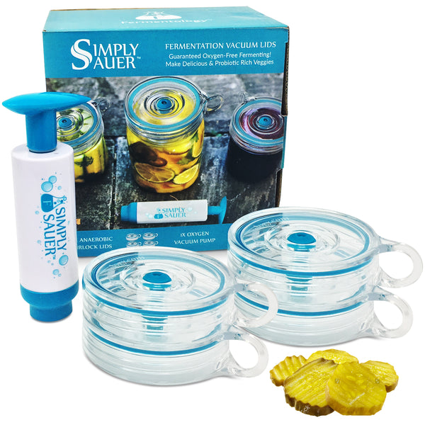 Simply Sauer -  4 Fermentation Airlocks and 1 Vacuum Pump <br> 5 Piece Kit - Fermentology
