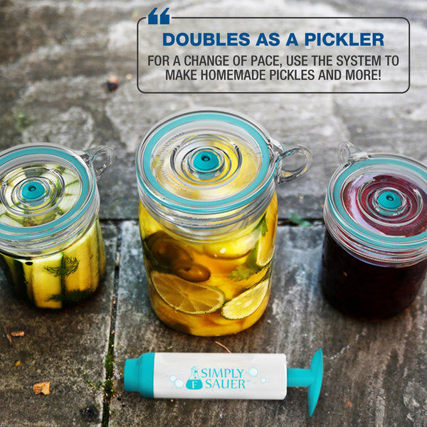 Simply Sauer -  4 Fermentation Airlocks and 1 Vacuum Pump <br> 5 Piece Kit - Fermentology